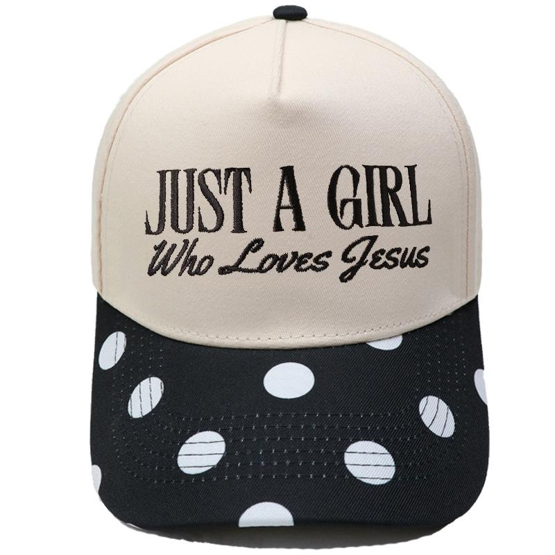 JUST A GIRL Truck Driver Hat Embroidery Color Matching Baseball Cap Men's and Women's Casual Outdoor Sun Hat