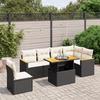 VidaXL Garden Lounge Set with Cushions 7 Pcs, Patio Sofas, Patio Furniture Set, Outdoor Furniture, Black 3273100