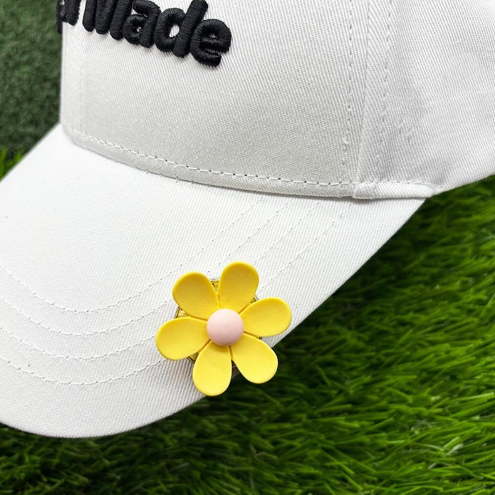 Flower Shaped Golf Cap Clip Magnetic Golf Hat Marker Outdoor Sports Golf Ball Mark  Golf Lovers