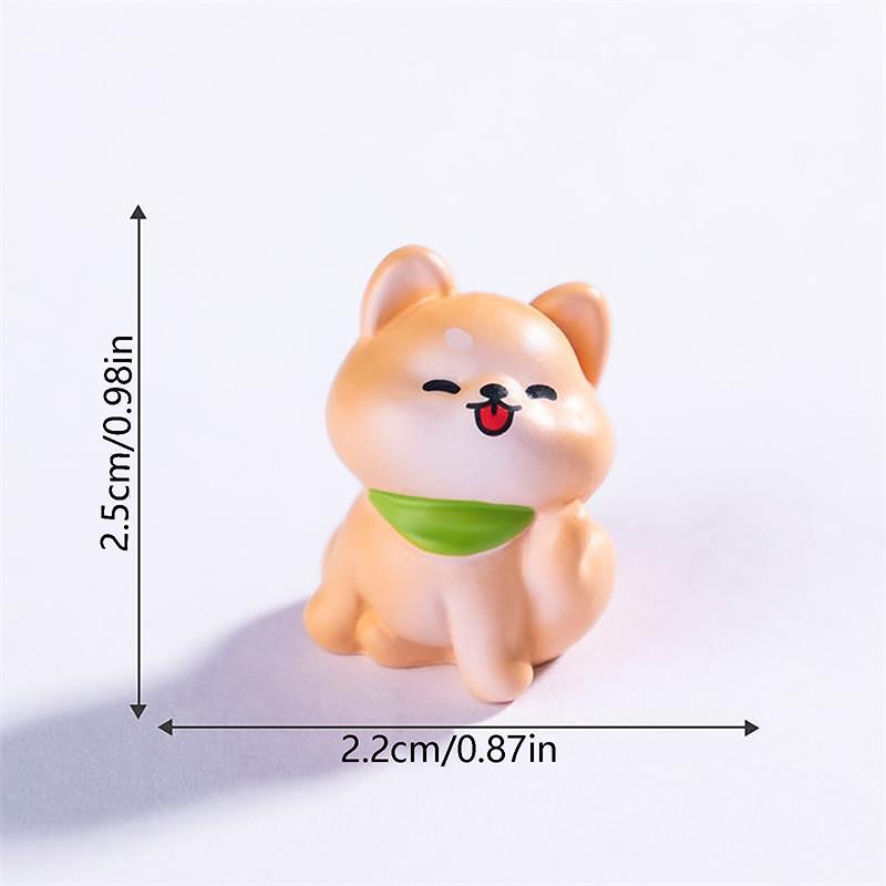 

3 шт./пакет Милые куклы щенков сиба-ину Микроландшафтные украшения Фигурки Украшения для рабочего стола автомобиля Аксессуары для кукольного домика Игрушки Подарки