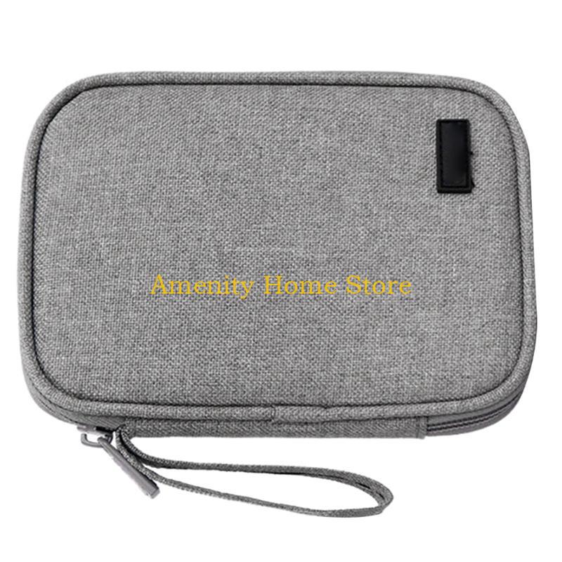 F26C Convenient Hard Disk Storage Sleeve Hard Drive Holder Power Banks Organizer Bag Earphone Case for Business Professionals