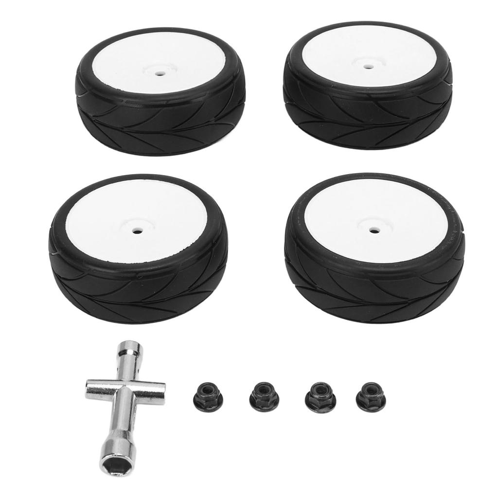4Pcs RC Drift Wheels Eco Friendly Plastic Rubber Better Grip Flexible 110 RC Drift Car Tires for