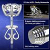 New S925 Sterling Silver Setting Round Faceted Cut Moissanite Diamond Women Ear Stud Earring Pair Fine Jewelry for Women Men