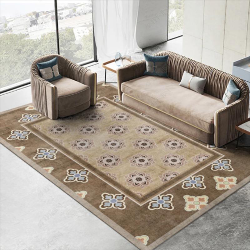 New Chinese Style Rugs Living Room Non-slip Sofa and Coffee Table Mat Easy Clean Decoration Home Carpet for Rooms Customizable