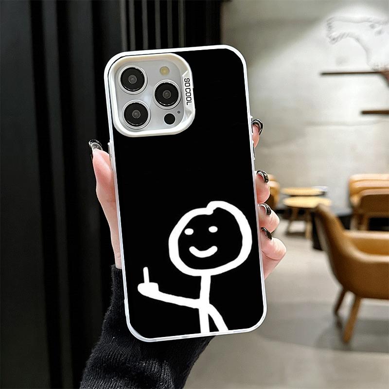 Funny Stickman Matchman Shockproof Phone Case for iPhone 17 Air 16 16E 15 Pro Max 14 Plus 13 Mini 12 Back Cover Anti Fall Fundas