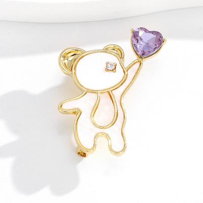 High-End Preppy Style Winnie Pu Muschelbrosche - Light Luxury Nischendesign Accessoire