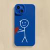 Cartoon Matchman Love Heart Phone Case For iPhone 16 15 Pro Max 14 Pro 13 12 11 16E 7 8 Pus XR XS X SE2 Shockproof Soft Cover