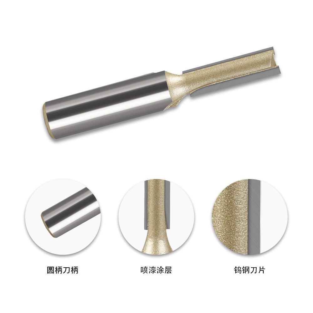Woodworking Professional Reverse Metric Straight Knife Double Blade Slotting Straight Knife Engraving Machine Knife Head 7,8,9,10,11,12Mm