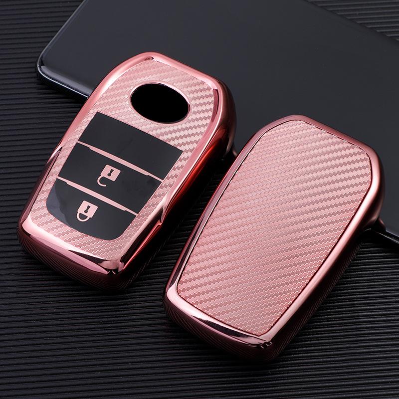 Toyota Car Key Cover for Crown, Highlander, Corolla, Hybrid, Prado, Camry - Shell Case Buckle