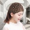 new Solid Color Lace Elastic Headbands Fashion Fabric Bow Wide Headband Hair Accessories For Women Party Headwear