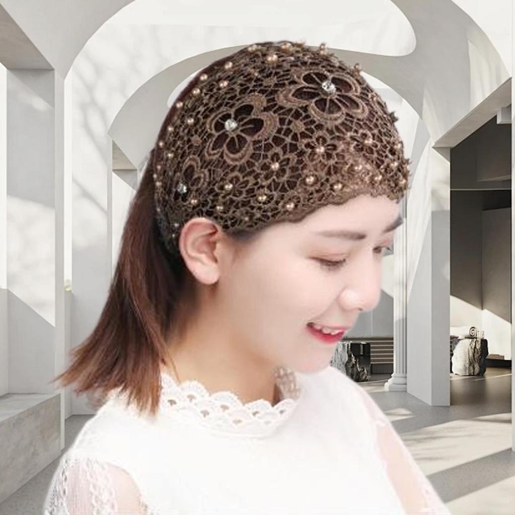 new Solid Color Lace Elastic Headbands Fashion Fabric Bow Wide Headband Hair Accessories For Women Party Headwear