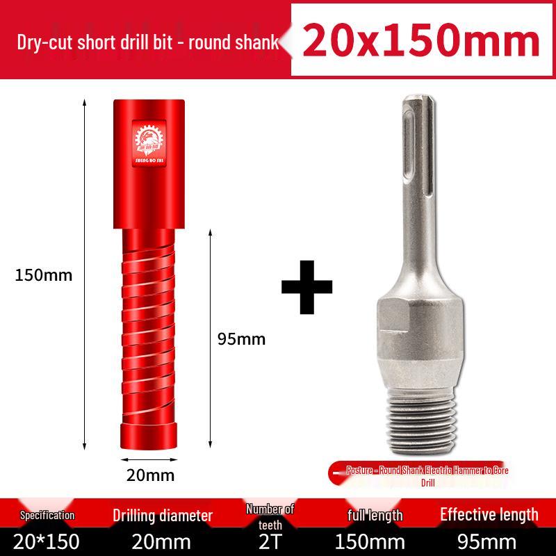 Compact Electric Hammer Water Drill Bit Set for Sharp Hole Opening in Range Hood, Wire Box, and Wall.