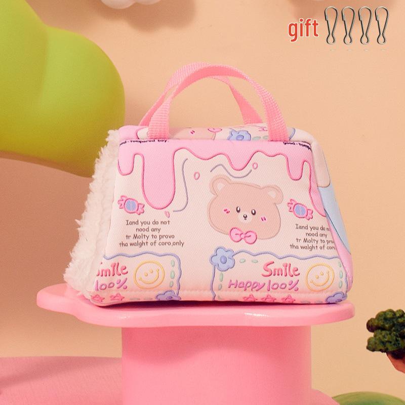 

Теплое хлопковое гнездо из флиса для маленьких питомцев - Идеально для попугаев, хомяков, крыс, кроликов Large (23*20.5*18) with Hook