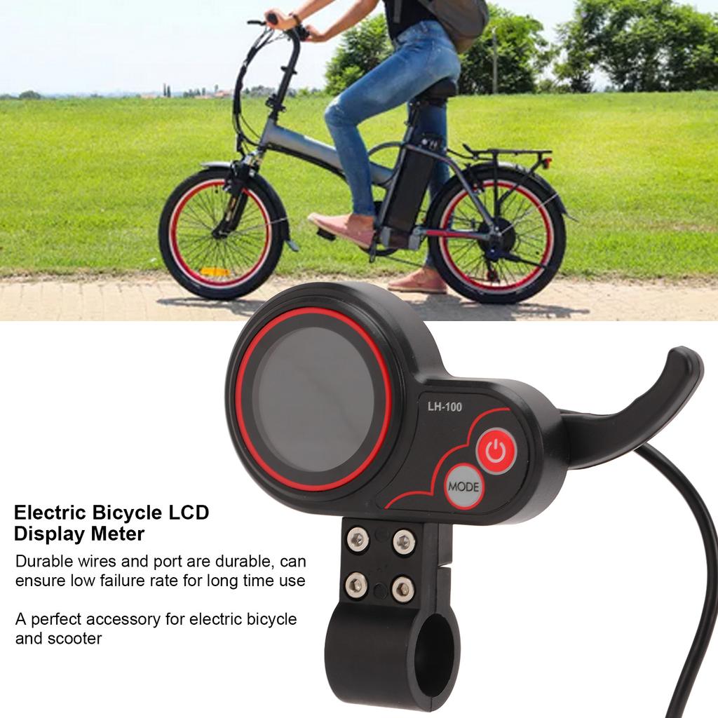Electric  LCD Display Meter Electric Bike LCD Meter Convenient Low Failure Rate with 5P Waterproof Connector for Remould