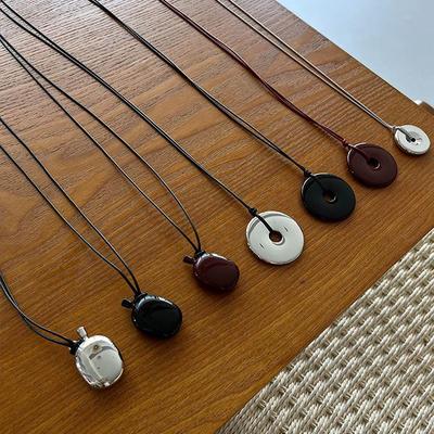 Blogger-Style Water Bottle Pendant Necklace with Safety Buckle - Minimalist Metal Chain for Women