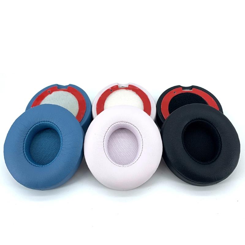 1Pair Earpads Protein Leather Ear Pad Ear Cushions Cover Memory Foam Earmuffs for Solo4 Headsets