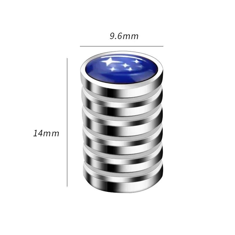 4pcs Alloy Car Tire Valve Caps Wheel Stem Dustproof Covers for Subaru STI XV WRC WRX BRZ FORESTER IMPREZA LEGACY OUTBACK LEVORG siu2