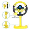 Passenger Seat Steering Wheel Toy with Music Light Kids Car Driving Simulation
