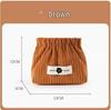 Cute Small Corduroy Snap Coin Purse - Automatic Closure Makeup & Change Bag
