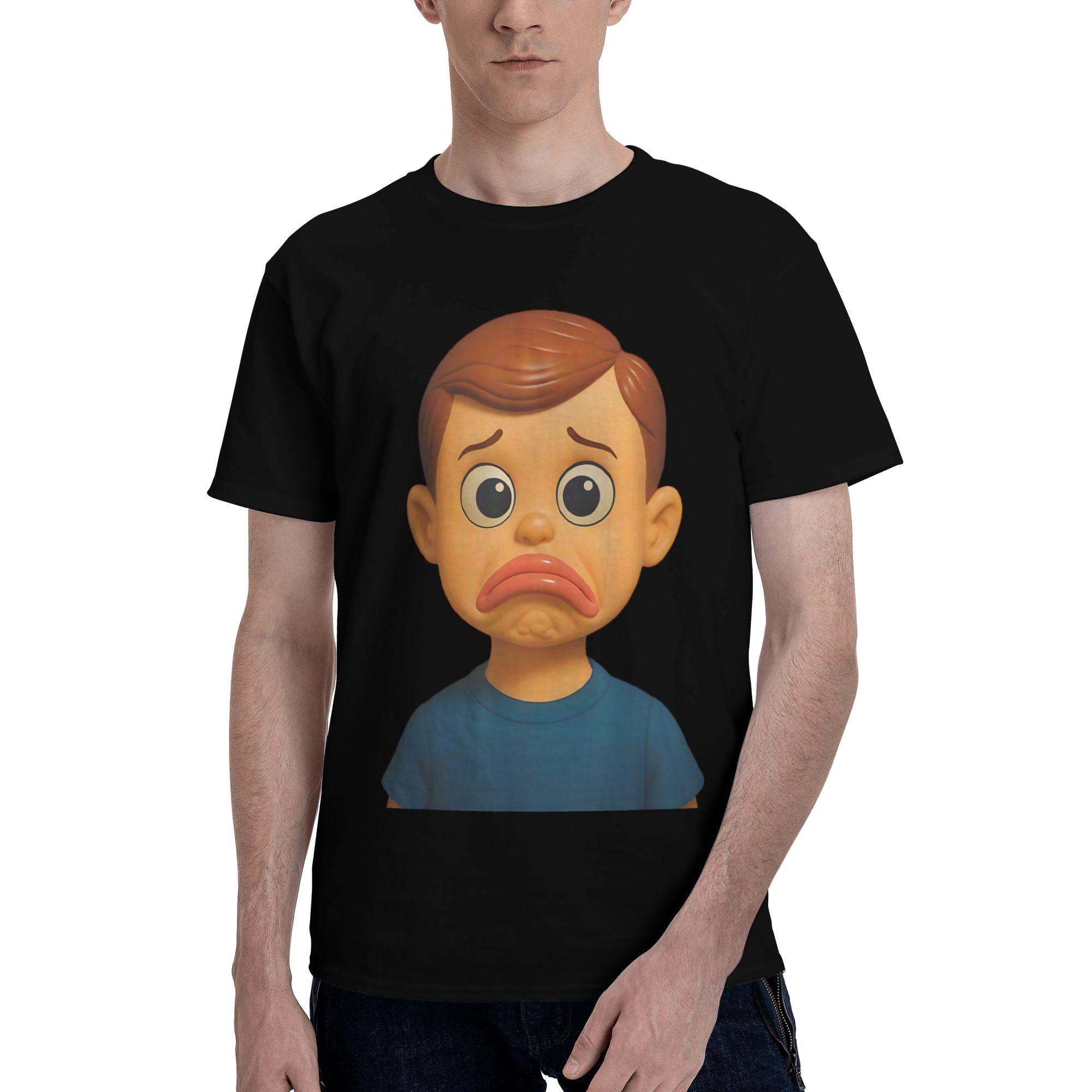 

Funny Disgusting Doll Face Meme Men Women T Shirts Novelty Tee Shirt Short Sleeve Crewneck T-Shirt Pure Cotton Original Clothes 4XL