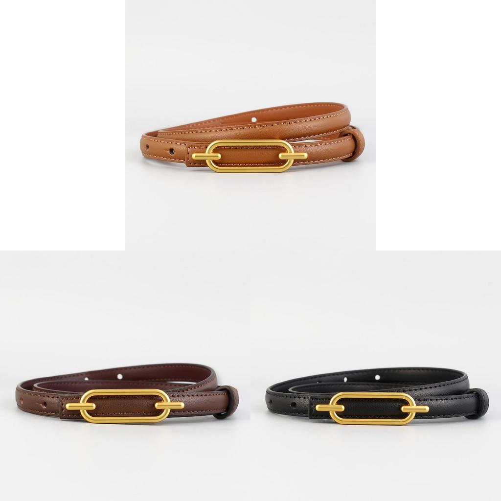 Classic Leather Belt For Women With Alloy Buckle Perfect For Casual And Office Wear