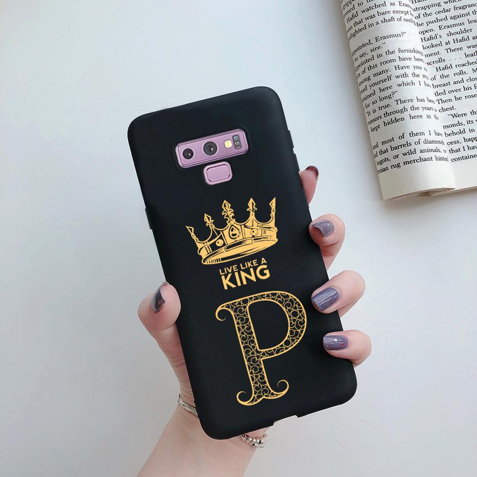 Cute Crown Letters Phone Case For Samsung Galaxy Note 9 Shockproof Protective Back Cover for Galaxy Note9 Silicone Bumper Case