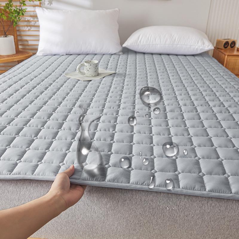 A osztályú vízálló és vizeletálló szójaszálas matracvédő szállodákhoz és magánszállásokhoz 2* Pillowcases szürke
