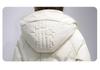 Women's Premium Composite Fabric White Duck Down Jacket with Bead Detailing, Thickened and Slim-Fit Design