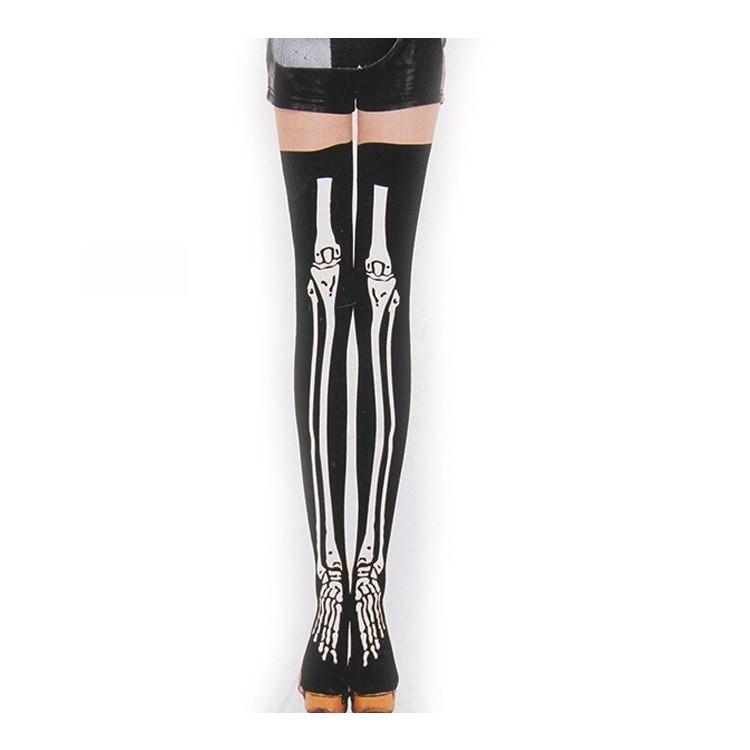 Halloween Blood Dripping Skeleton Socks With Cotton Fabric For Cosplay Costume Accessories