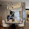 Acrylic Diamond Living Room Wall Sticker - Self-Adhesive Mirror Decor