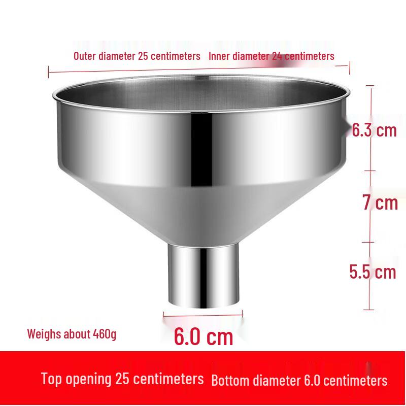 Jingyuheng 304 Stainless Steel Large Mouth Funnel