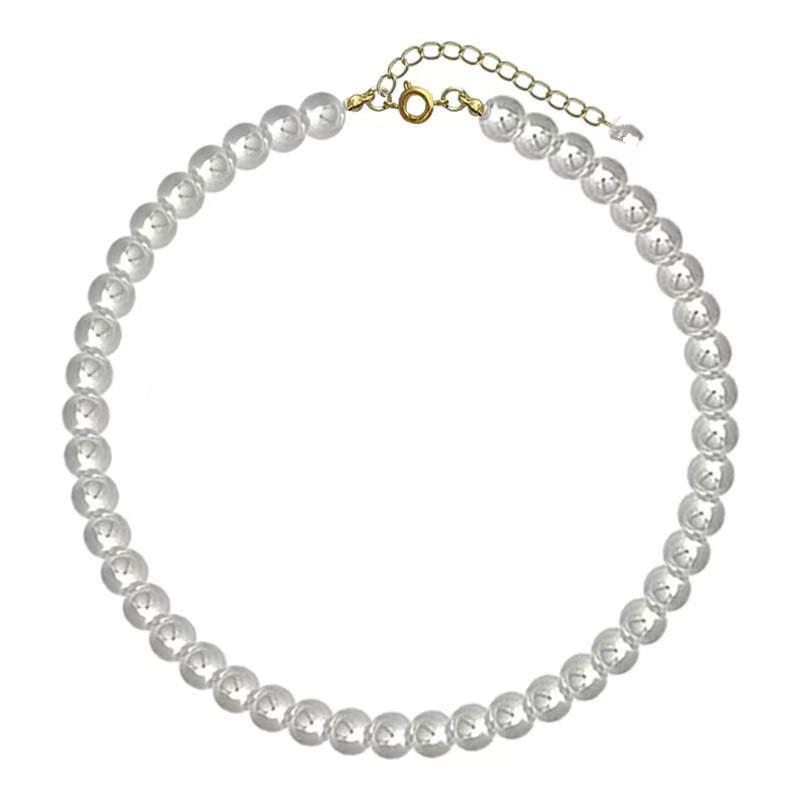 Elegant Faux Pearl Layered Necklace for Women - Versatile Clavicle and Sweater Chain