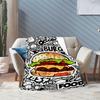 1PC Food Elements printed blanket, all season lightweight home office outdoor nap multifunctional blanket A3