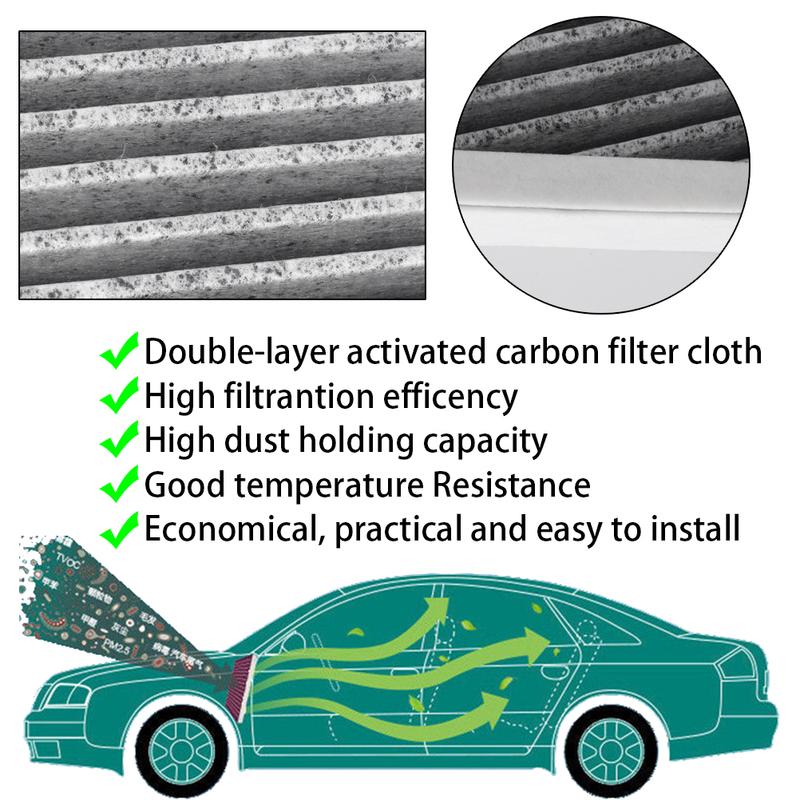 Pollen Cabin Air Filter For Mercedes-Benz C219 W211 S211 CLS350 CLS500 CLS63 AMG E300 E320 E350 E400 E500 2118300018 2118300218