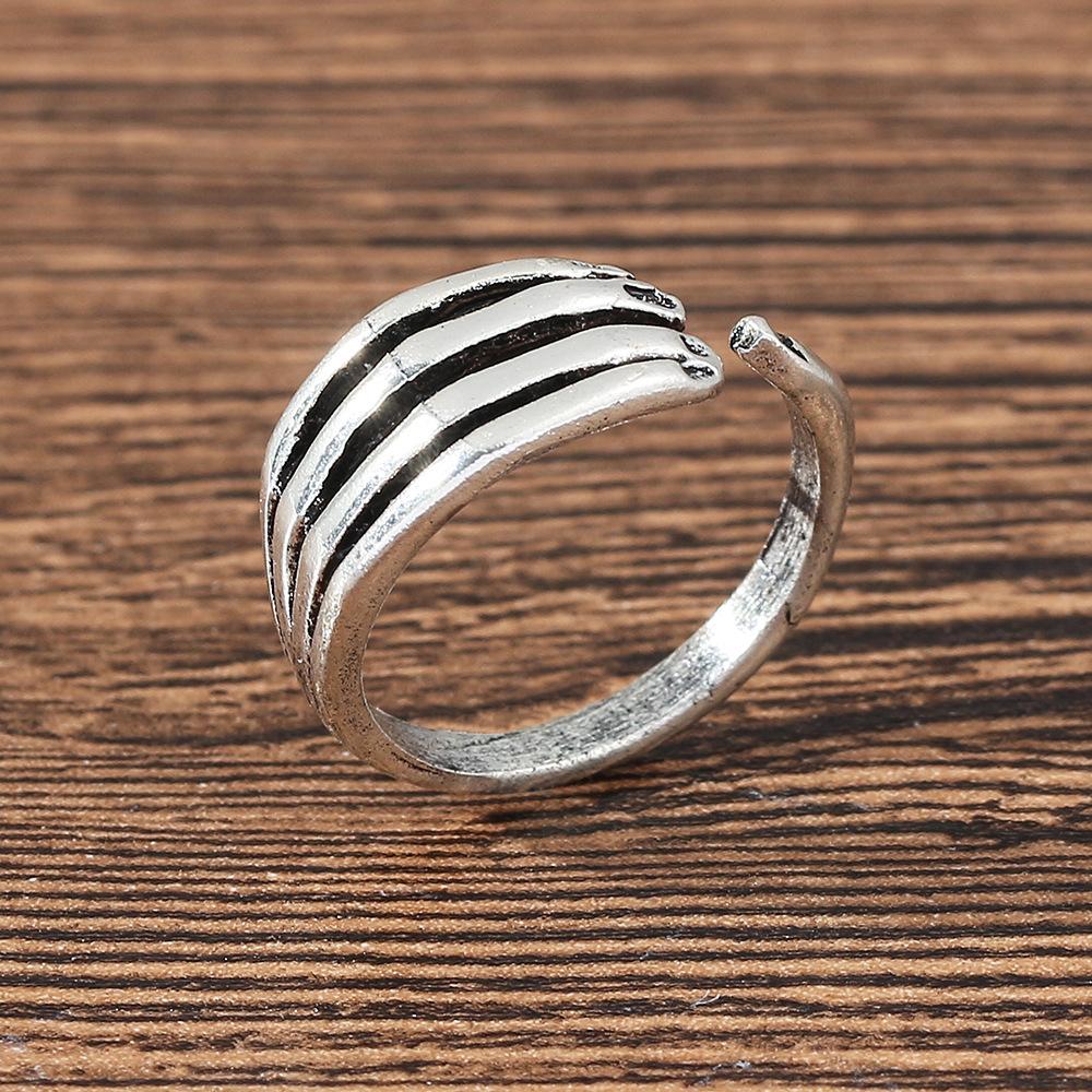 Bague ouverte à la paume et aux doigts Mode Bague de couple Bijoux Hip Hop Européens et Américains Mode