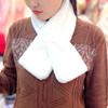 Autumn And Winter New Plush Imitation Rabbit Hair Pearl Buttons Fur Scarve Solid Colour Versatile Scarve Fashion Women's Scarve