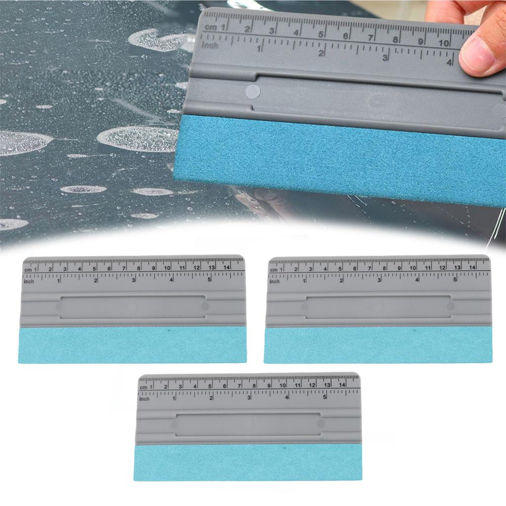 3Pcs Car Window Decal Film DIY Squeegee Window Tinting Tool 14cm 19cm 24cm 29cm Suede Glass Water Wiper Car Accessories