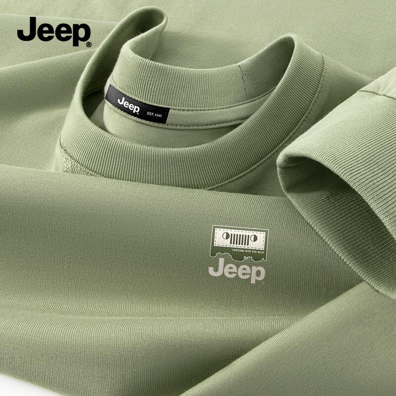 JEEP Men s Round Neck Pure Cotton Long Sleeve T-Shirt (W Series) 2XL