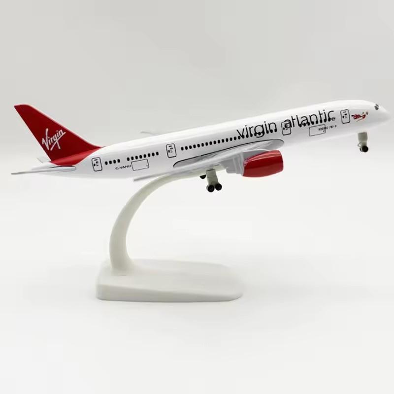 

20 см Virgin Atlantic B787 Модель самолета авиакомпании Металл Сплав Литье под давлением Сувенир Хобби Коллекция Игрушечные самолеты Масштабный самолет