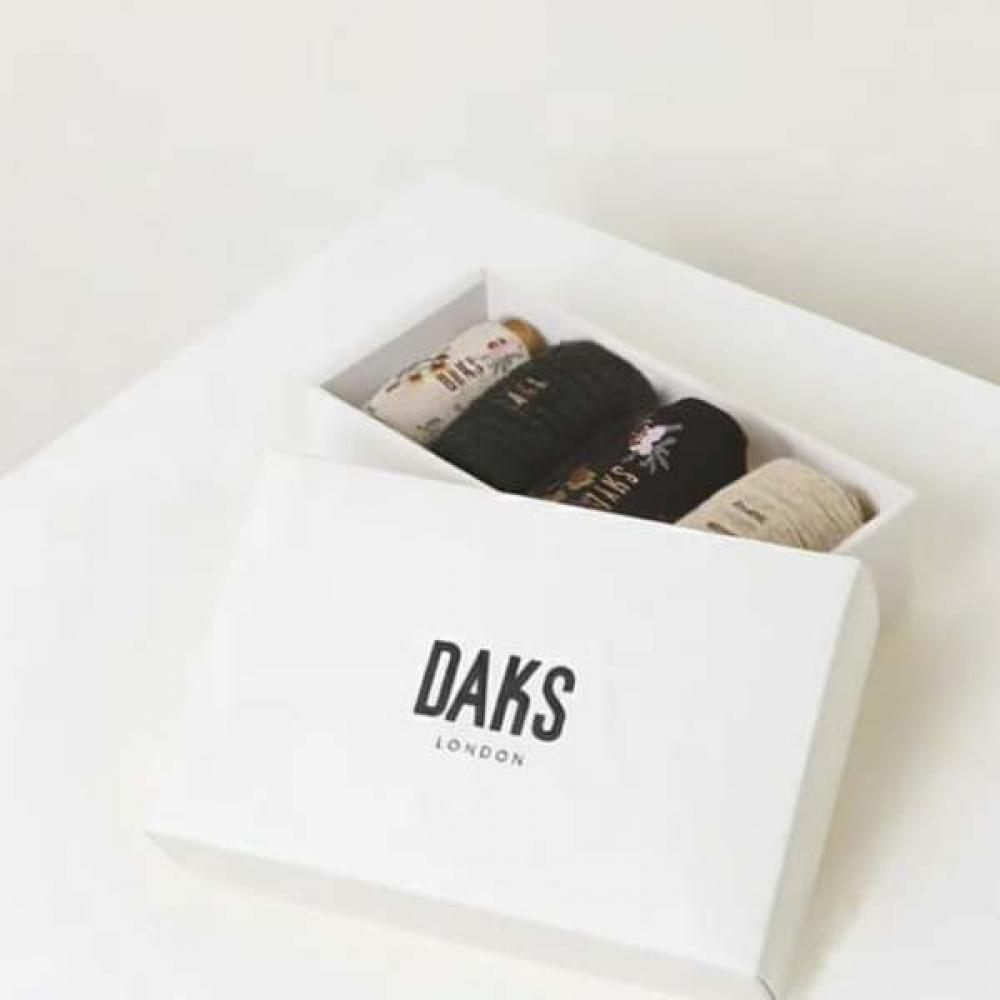 Daks Flower Mixed Pattern Ankle Socks Set 4 Pairs Dcss6f100wt Single option