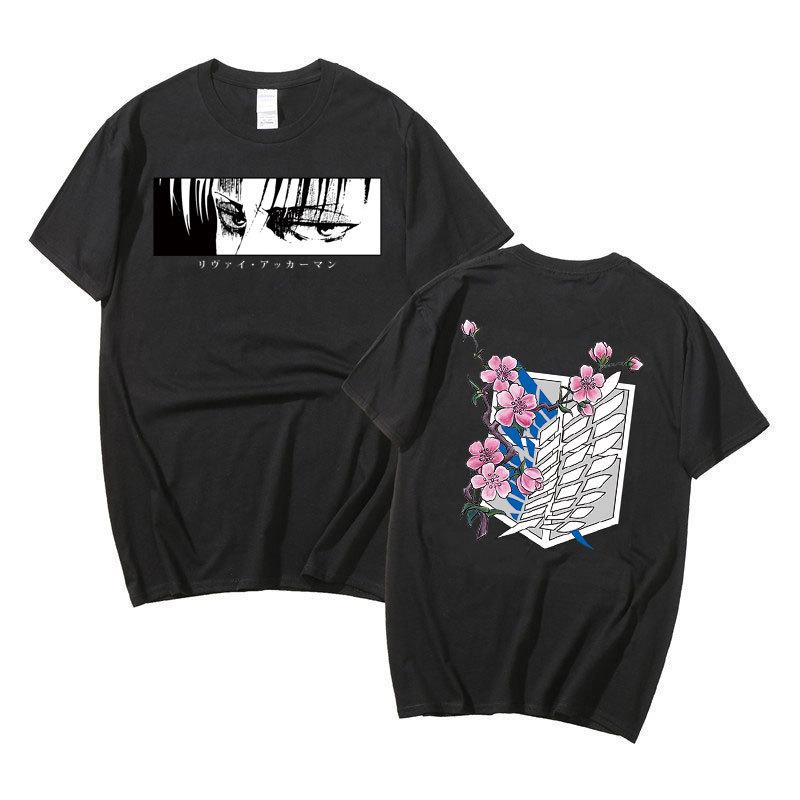 Japanese Anime T Shirt Scouting Legion Clothes Shingeki No Kyojin Tee Shirt Attack On Titan Giant Short-sleeve T-shir Unisex Women