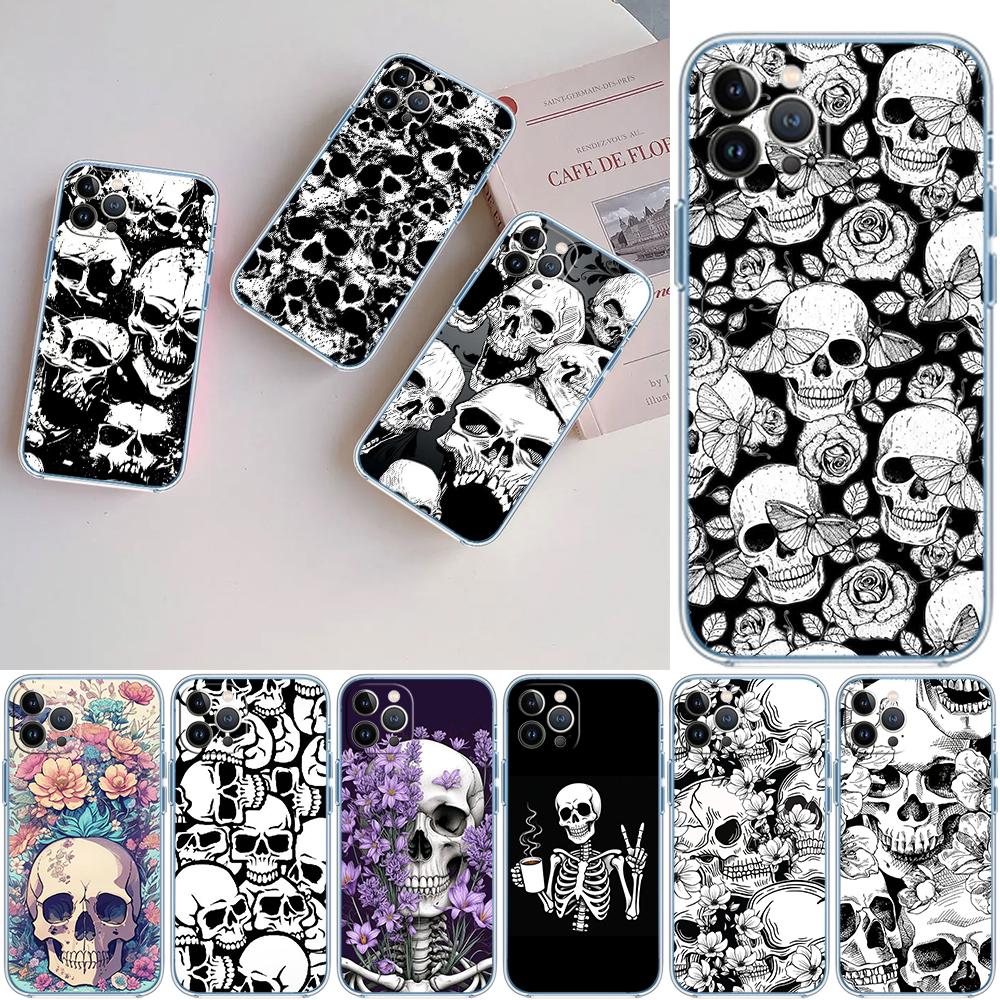 LO87 Skeleton Skull Phone Case for LG K22 K30 K40 K40S K41 K42 K50 K50S K51 K51S K52 K61 K62 K71 K92 Q60 Q61 V40 V50 V60