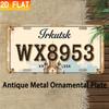 Car License Plate Metal Wall Decor 15x30cm