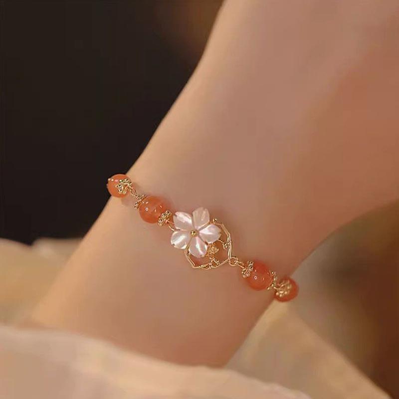 Unique Design Elegant Exquisite Flower Bracelet Vintage  Beaded Bracelet For Women Jewelry Party Premium Gift