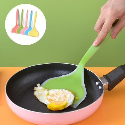 Espátula de Silicone de Grau Alimentício Flexível com Cabeça Larga Raspador para Panelas Antiaderentes Cerâmica Vidro Utensílio de Cozinha Resistente a Altas Temperaturas Seguro para Máquina de Lavar Louça