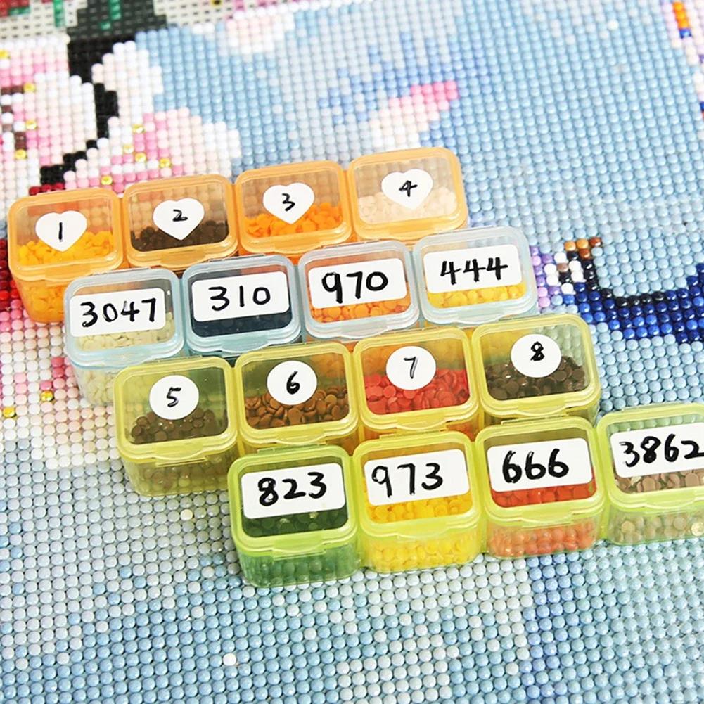 3000 Pieces Diamond Art Stickers White Blank Labels Self Adhesive Name Number Labels Art Accessories for 5D DIY Diamond Painting