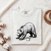 Bear Caffeine Shirt Coffee Nature Gift Women Cartoon Tee Caffeine T-Shirt Coffee Fan Wildlife Graphic Caffeinated Illustration Old School