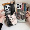 Funny Cats Fashion Style Soft Phone Case for iPhone 15 16 17 Pro Max 17Air 16E 14 Plus 13 12 Mini Shockproof Cover Back Shell