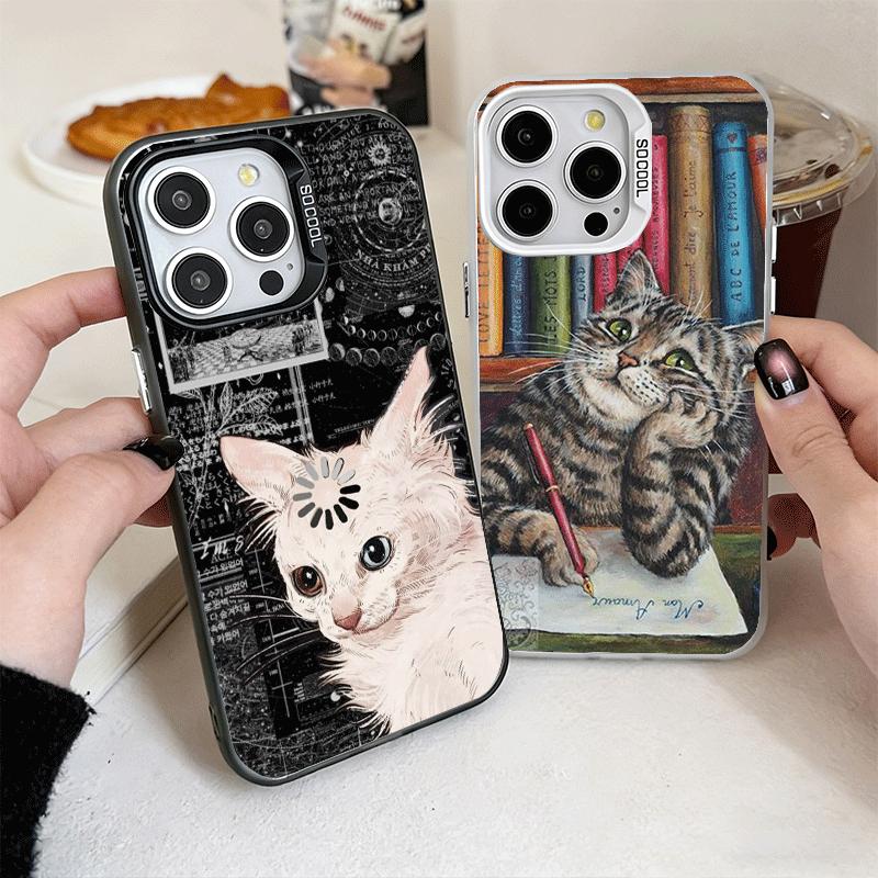 Funny Cats Fashion Style Soft Phone Case for iPhone 15 16 17 Pro Max 17Air 16E 14 Plus 13 12 Mini Shockproof Cover Back Shell