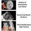 200ML Rotatable Whiskey Glass Cup Old Fashioned Wine Glass with Wooden Base Scotland Bar Party Whiskey Wine Glassware Tool